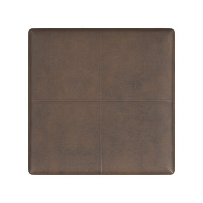 Gallup 28" Wide Leather Square Storage Ottoman Bench