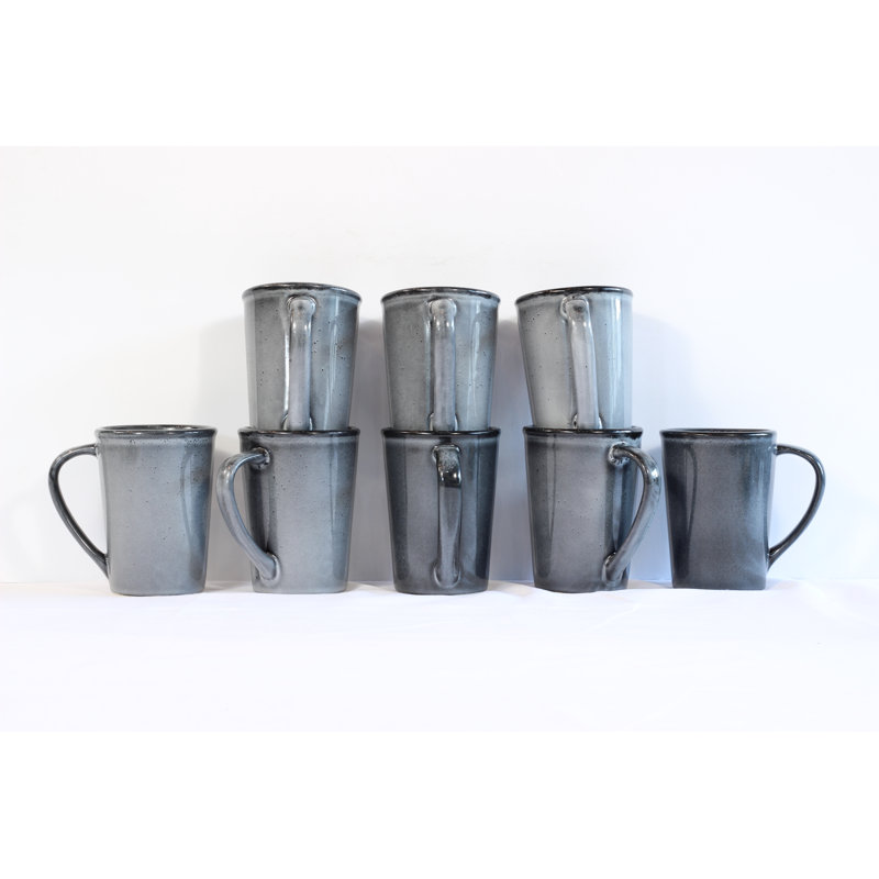Ensemble de grandes tasses à café en céramique 8 pièces Denali, Ensemble de 8