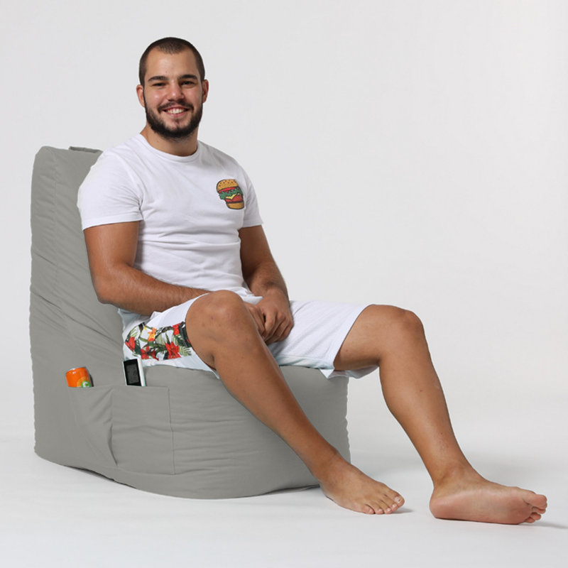 Petit fauteuil à billes, Fumée 100% polyester