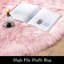 Tapis rose à poils longs Dosie-705126444