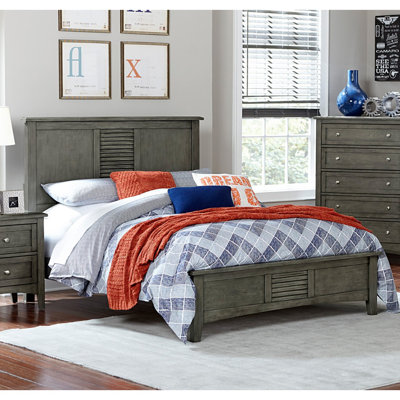Cool  Finish 1  Bed Louve Panel Headboard Footboard Transitional   Wooden Furniture