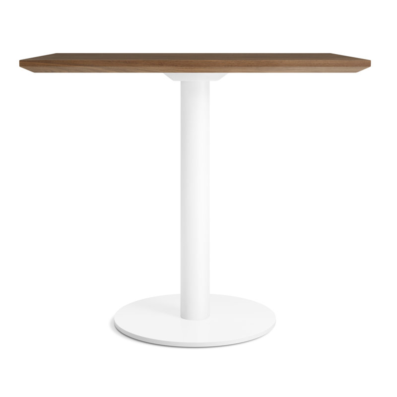 Easy Walnut Wood Dining Table, Walnut, Matte White
