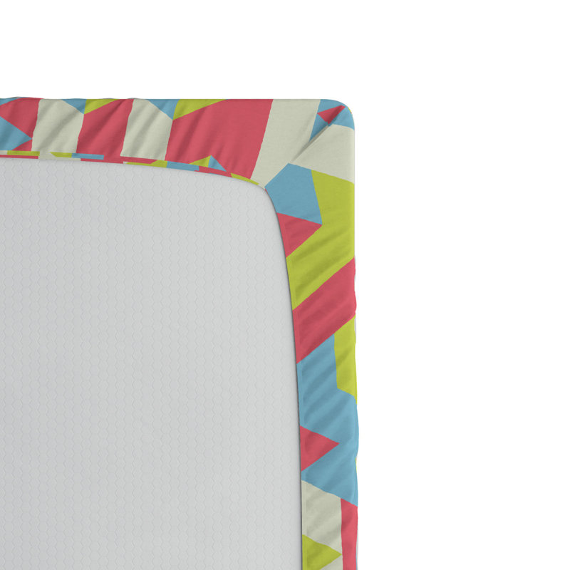 Microfiber Geometric Fitted Sheet, Full Fitted Sheet