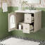 Ensemble de meuble-lavabo mural 24 po avec lavabo en céramique et rangement en verre?-651267219