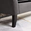 Banc de rangement en velours gris de 51,5 po - Décoration tendance pour la maison rembourrée de mousse souple, pieds en bois massif convenant à plusieurs pièces avec un matériau et une qualité pratique