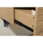 30" Modern Wood Grain Wall Mounted Floating Bathroom Vanity with Ceramic Top