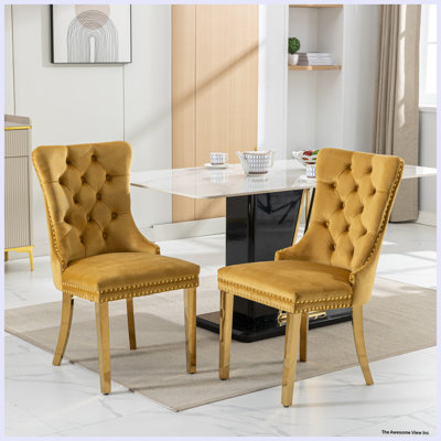 Chaise de salle à manger rembourrée Kalana