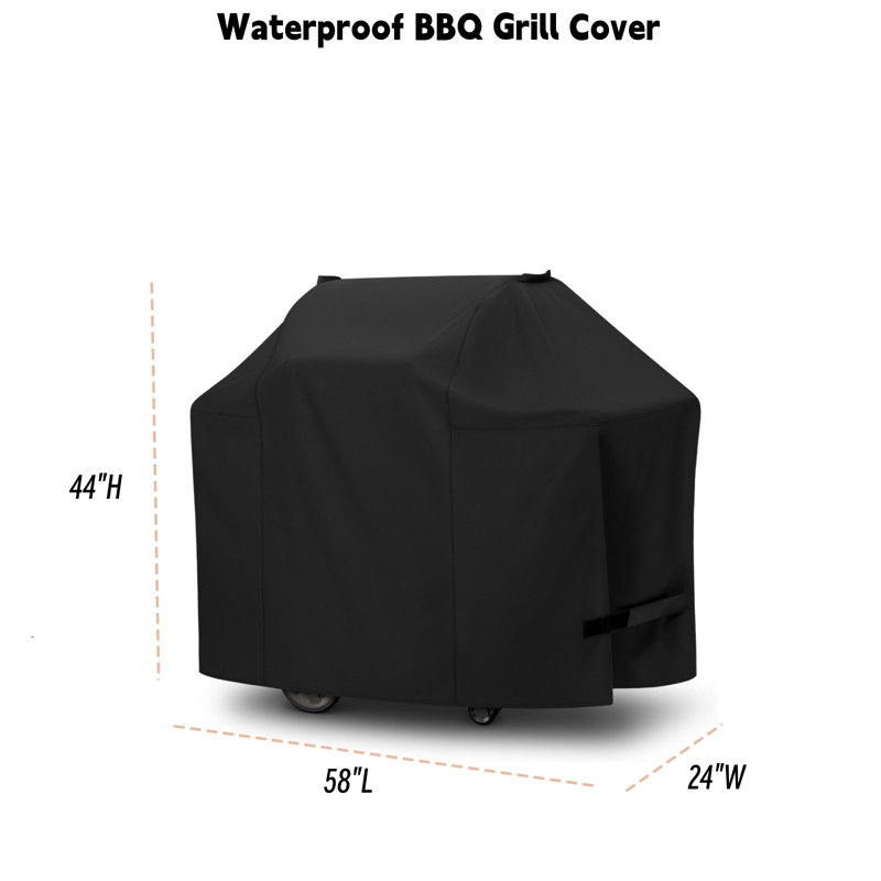Black 420D PU-Coated Grill Cover