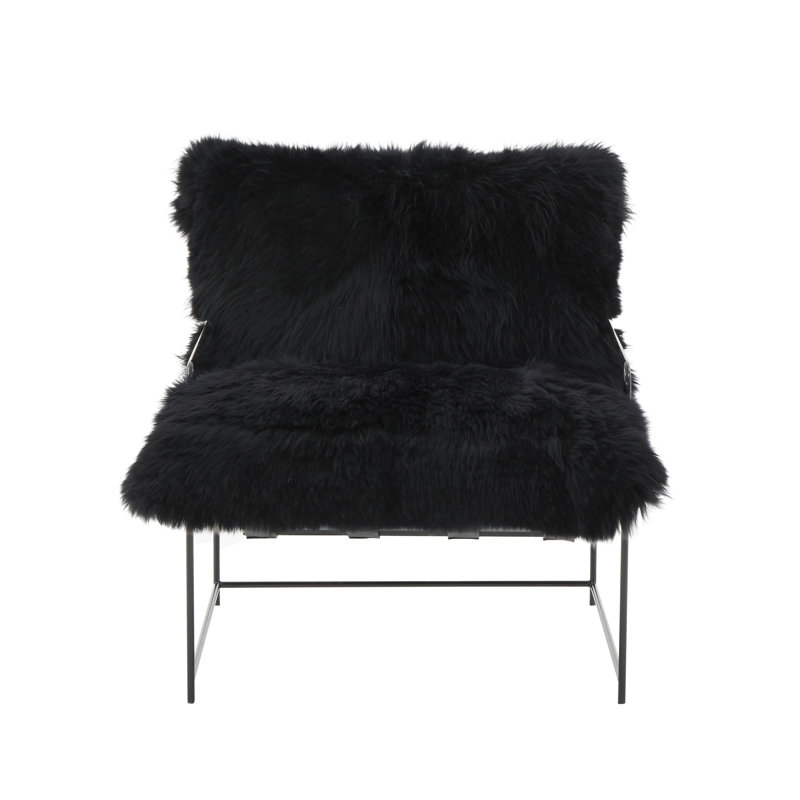 Upholstered Armchair, Black