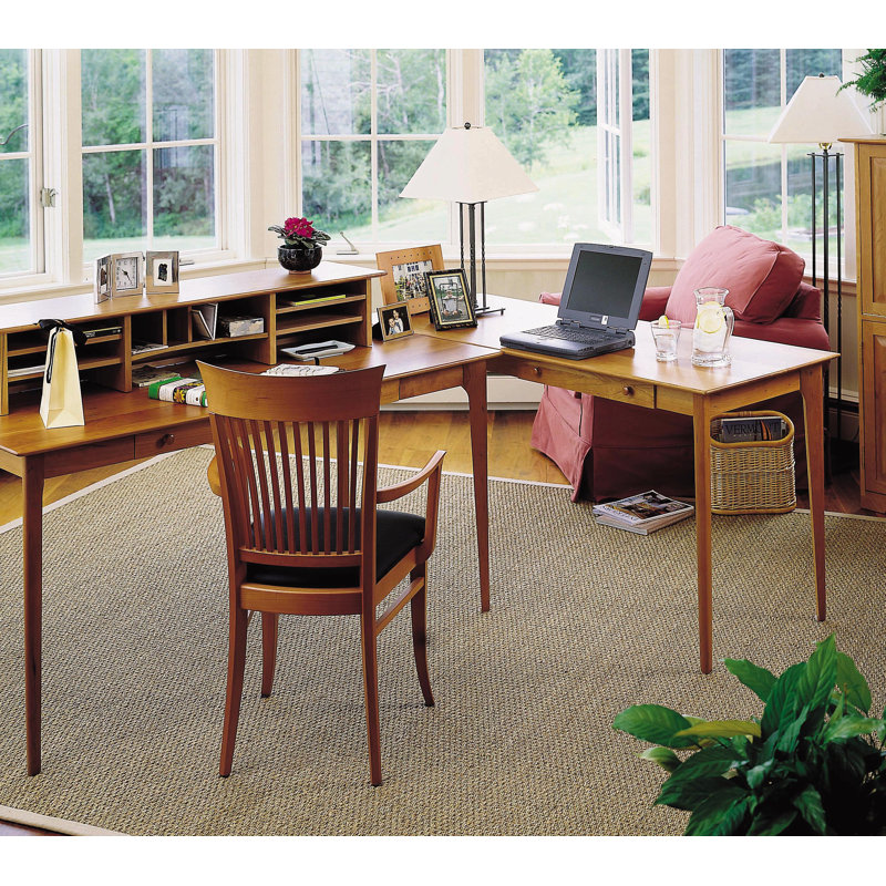 Sarah Solid Wood Writing Desk, Cognac Cherry