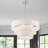 4 - Light Steel Dimmable Drum Chandelier-254080607-254080576