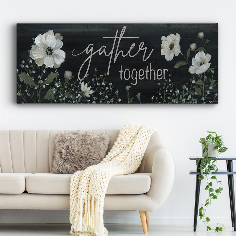 «Gather Together» sur toile, H 20 po x l 50 po x P 1,5 po