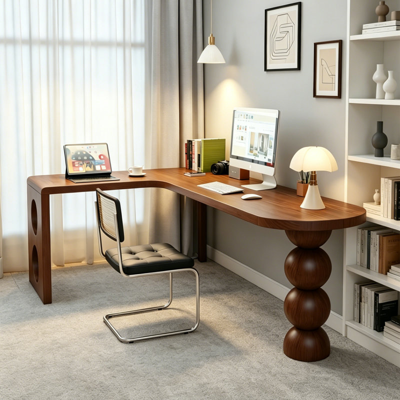 Bureau simple en bois de pin massif, H 29,5 po x l 70,87 po x P 39,4 po