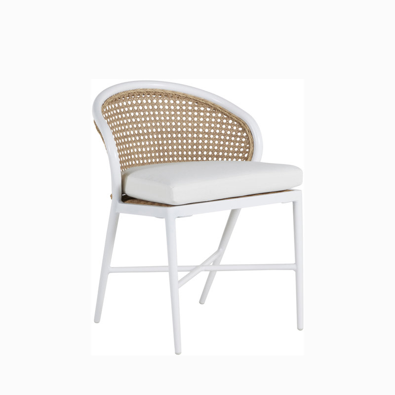 Havana Side Chair, Welt, Perigold Play Sky, Chalk/Natural Cane