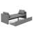 Modern Upholstered Chaise Lounger Daybed - A Small Single Size With 2 Built-In Drawers-1434645704