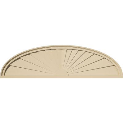 Elliptical Signature Urethane Pediment, Primed Tan