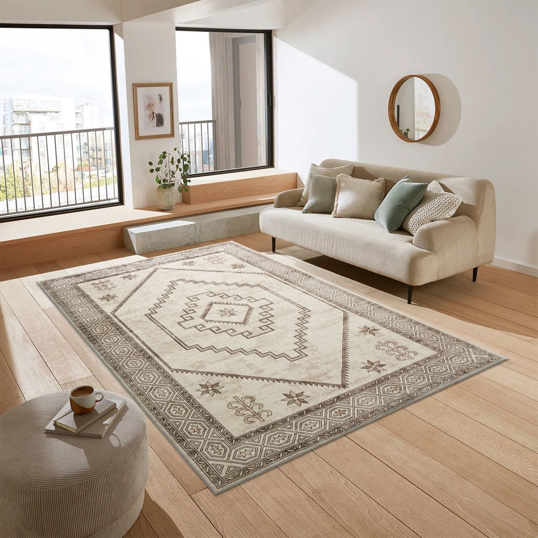 Oriental Machine Tufted Shag Area Rug