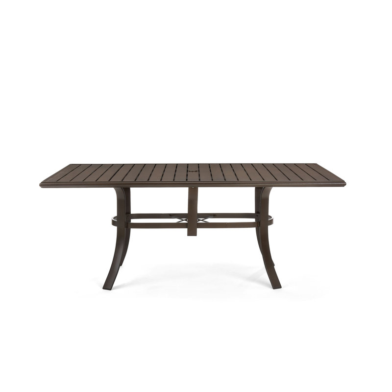 Aluminum Dining Table, 28.5" H x 73" W x 42" D, Java