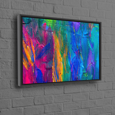 Abstract Art Themed Cotton Canvas Poster for Modern Office Decoration with a Vibrant Splash of Colors Perfect for Halloween Decor