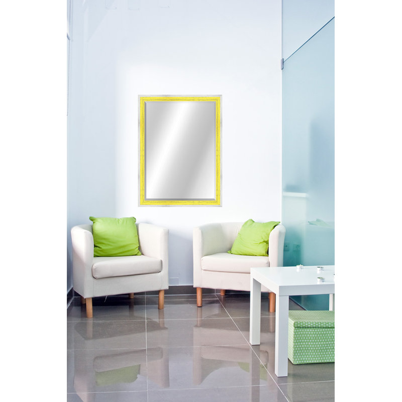 Bois naturel, 32,5 po x 26,5 po, Blanc / jaune
