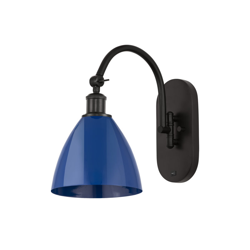 Schiavone - cuivre antique - bras pivotant réglable, Yes, Light Blue / Oil Rubbed Bronze
