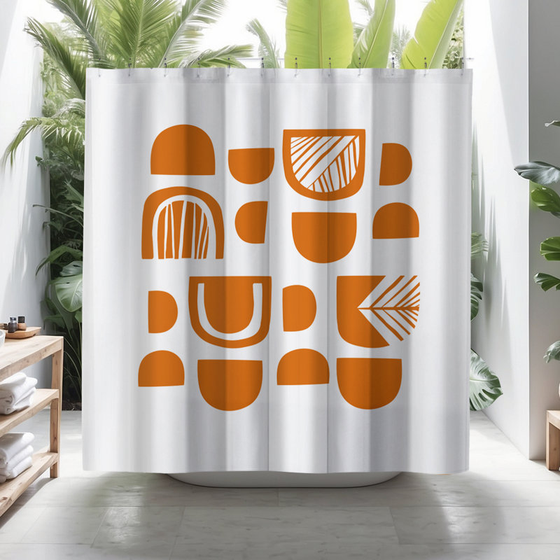 Rideau de douche Coco, Orange