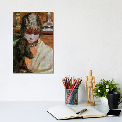 " Woman With A Dog, C.1913 " by Pierre Bonnard Painting Print