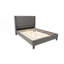 Lit double 1 pièce de style contemporain avec tête de lit capitonnée Diamond