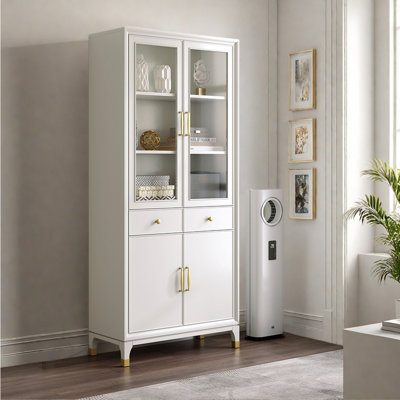 Two-door bookcase in American light luxury style