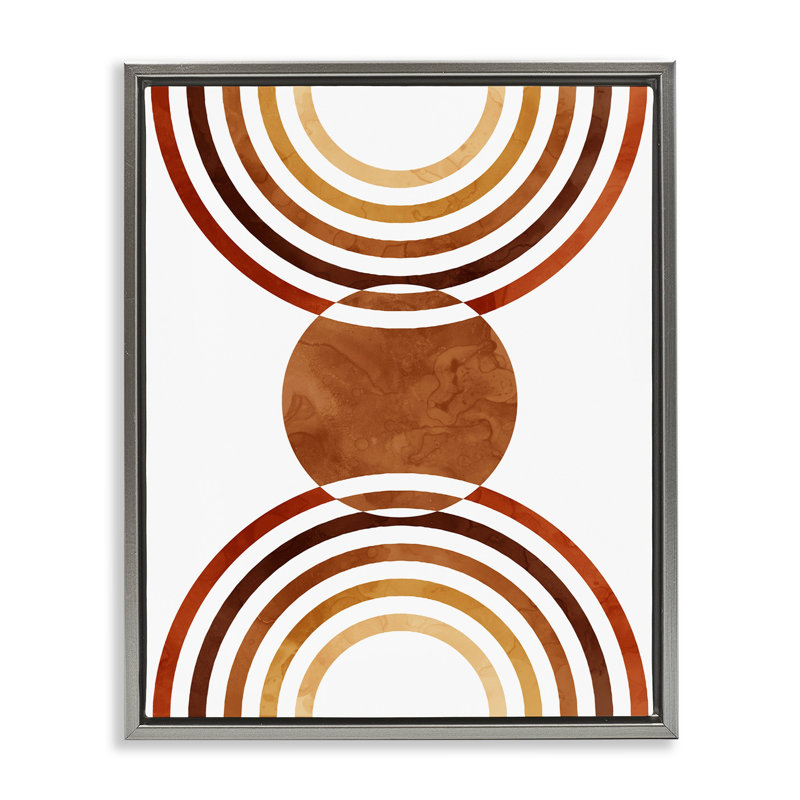 Boho Earthy Arches, 31" H x 25" W, Luster Gray Floater Frame