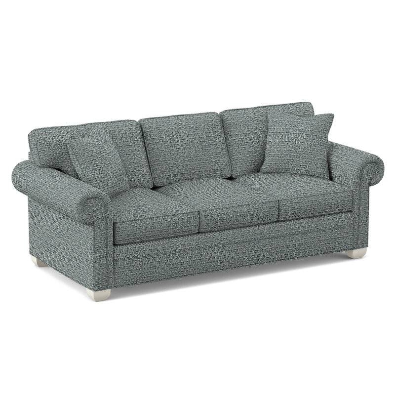 Main Street Upholstered 85'' Sleeper Sofa, Tuck Cobalt, Wrenn