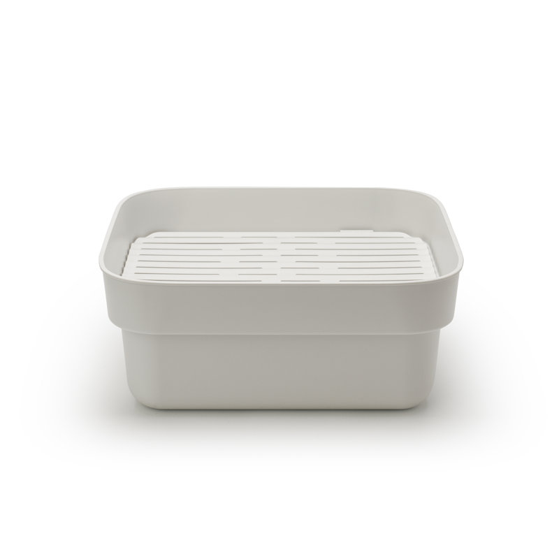 Brabantia Sink Side Dishwashing Tub with Drying Tray, Light Gray