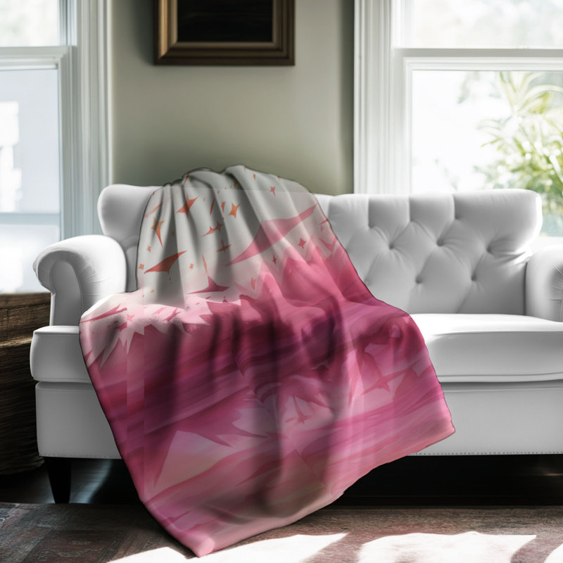 Pink Gradient - 1 Piece Premium Blanket, Twin