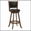 Tabouret pivotant en châtaignier et noir (ensemble de 2)