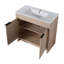 Meuble-lavabo autoportant 36 po avec lavabo en céramique et 2 portes d'armoire à fermeture en douceur