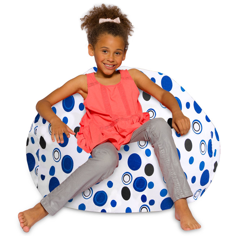 Bean Bag Chair for Kids, Teens, and Adults - Filled with Soft Beads, Includes Removable and Machine Washable Cover - Multiple Colors, Sizes and Fabrics including Soft Nylon & Canvas with Patterns
