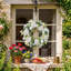 Couronne florale artificielle blanche 18 pouces