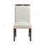 Table de salle à manger moderne avec finition brun et table d'appoint extensible avec chaises d'appoint beige-1349539418