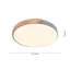 Koeninger Modern 1-Light Dimmable LED Wooden Ceiling Light Round Flush Mount Lamp With Remote Control-806868065-824283686