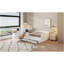 Lit plateforme double en bois avec 6 tiroirs, tablettes et coiffeuse, blanc-928804929