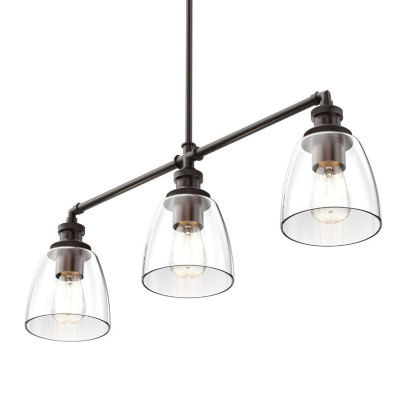 3-Lights Bell Shape Kitchen Island Pendant Lighting