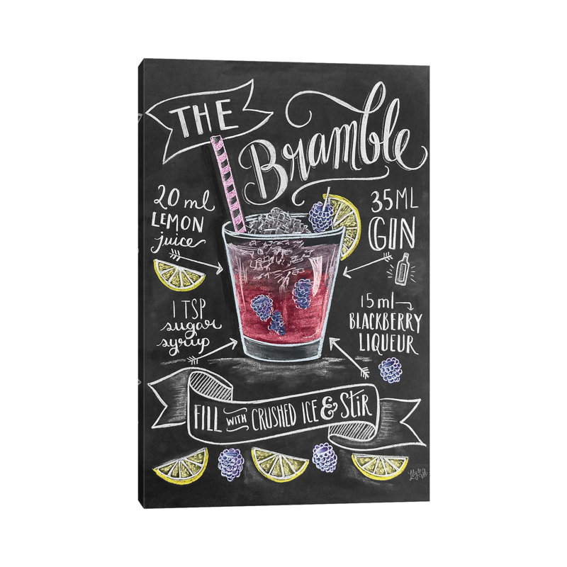 The Bramble Recipe by Lily & Val - Wrapped Canvas Print, 20.32 cm H x 30.48 cm W, Wrapped Canvas