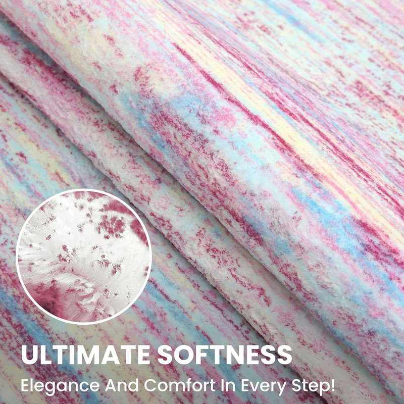 2'x3'Modern Abstract Rug For Entryway, Pink Colorful Super Soft Small Area Rug, Washable Non-Slip Kitchen Rugs, Low-Pile Mat For Bedside, Indoor Door Mat