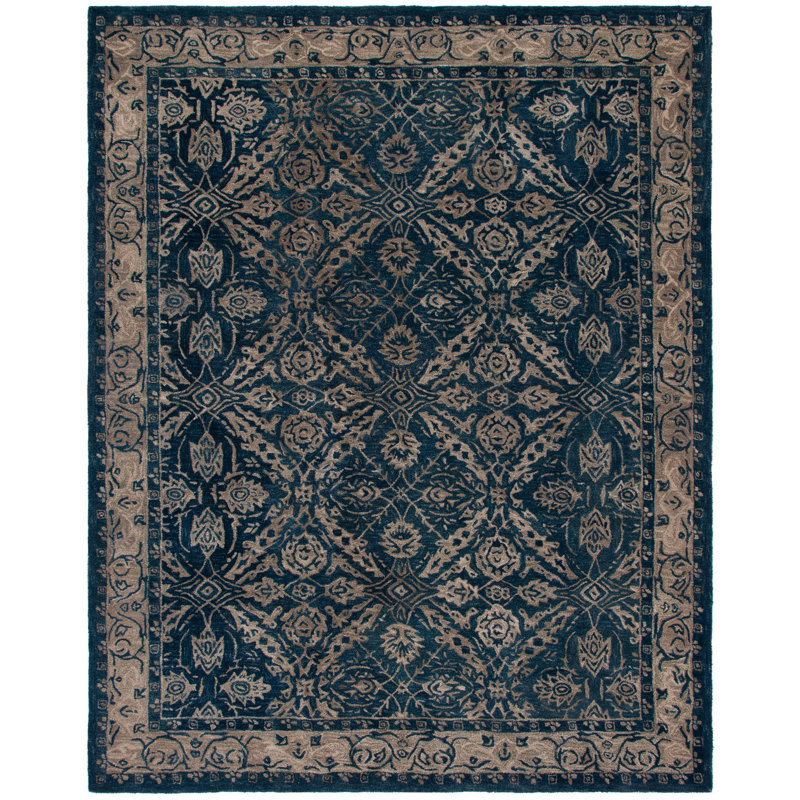 Tapis oriental en laine touffeté à la main Tingley, Rectangle 9 pi x 12 pi