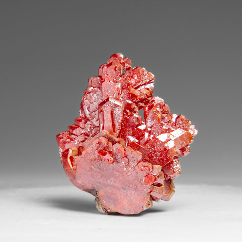 Vanadinite (Parallel Hoppered Growth) Crystal Cluster From Morocco (41.7 Grams)