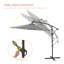 Parasol lumineux en porte-à-faux 120 po Doraine-934489264