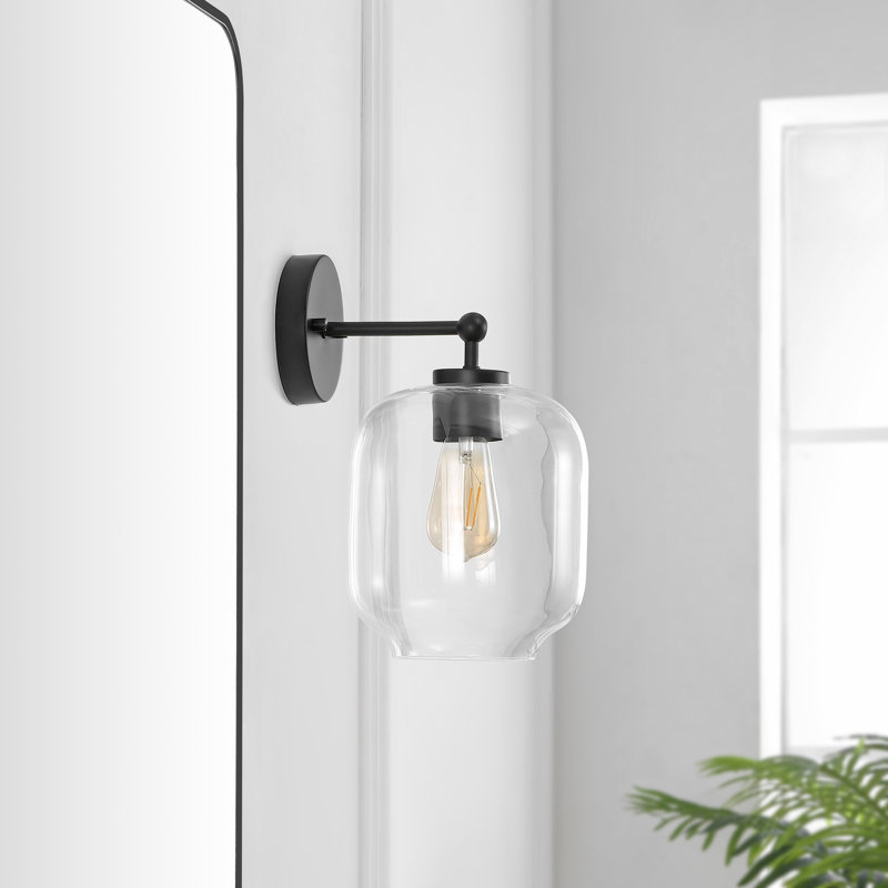 Meinolf Armed Sconce, Black