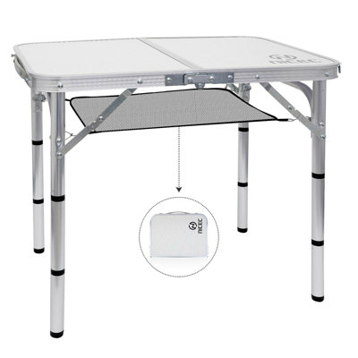 Table pliante réglable en aluminium, légère, portable avec poignée pour le camping, la plage, le bureau (grand)