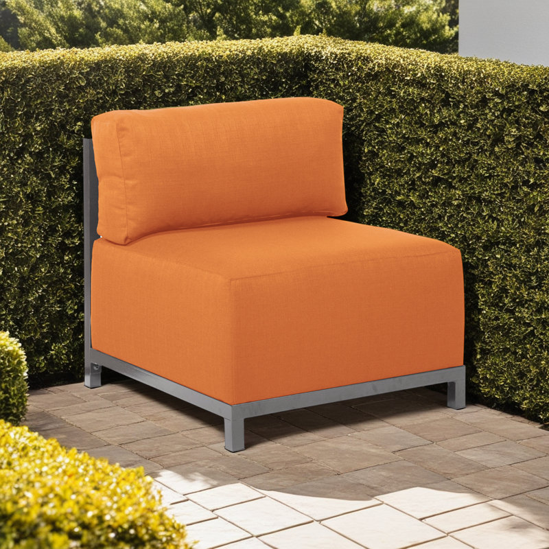 Housse pour chaise à coussins carrés, Orange marin