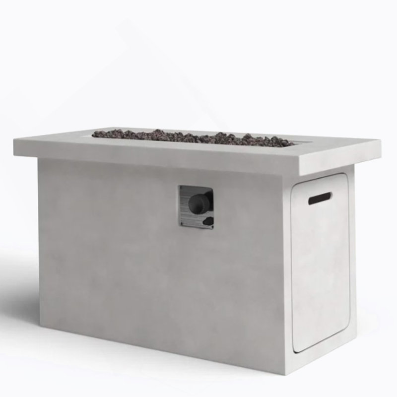 Foyer de table d'extérieur au propane / gaz naturel 24 po H, Gris